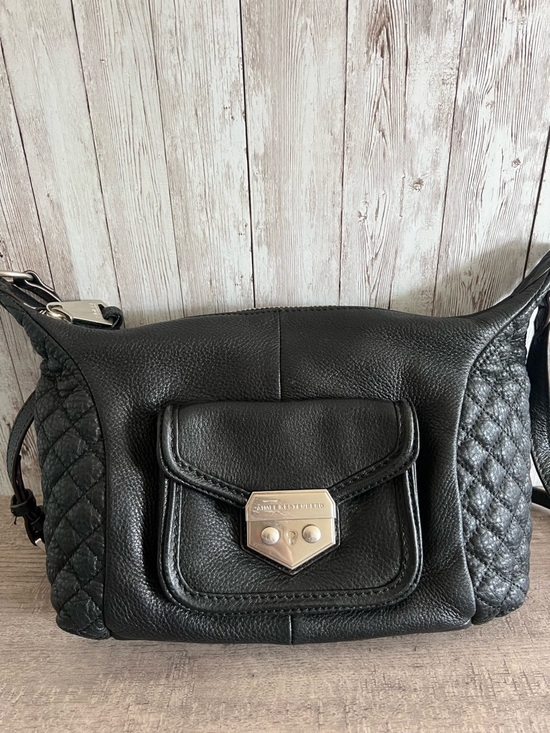 Aimee Kestenberg Handbags - Aimee Kestenberg Black Quilted Leather Moto Shoulder Bag